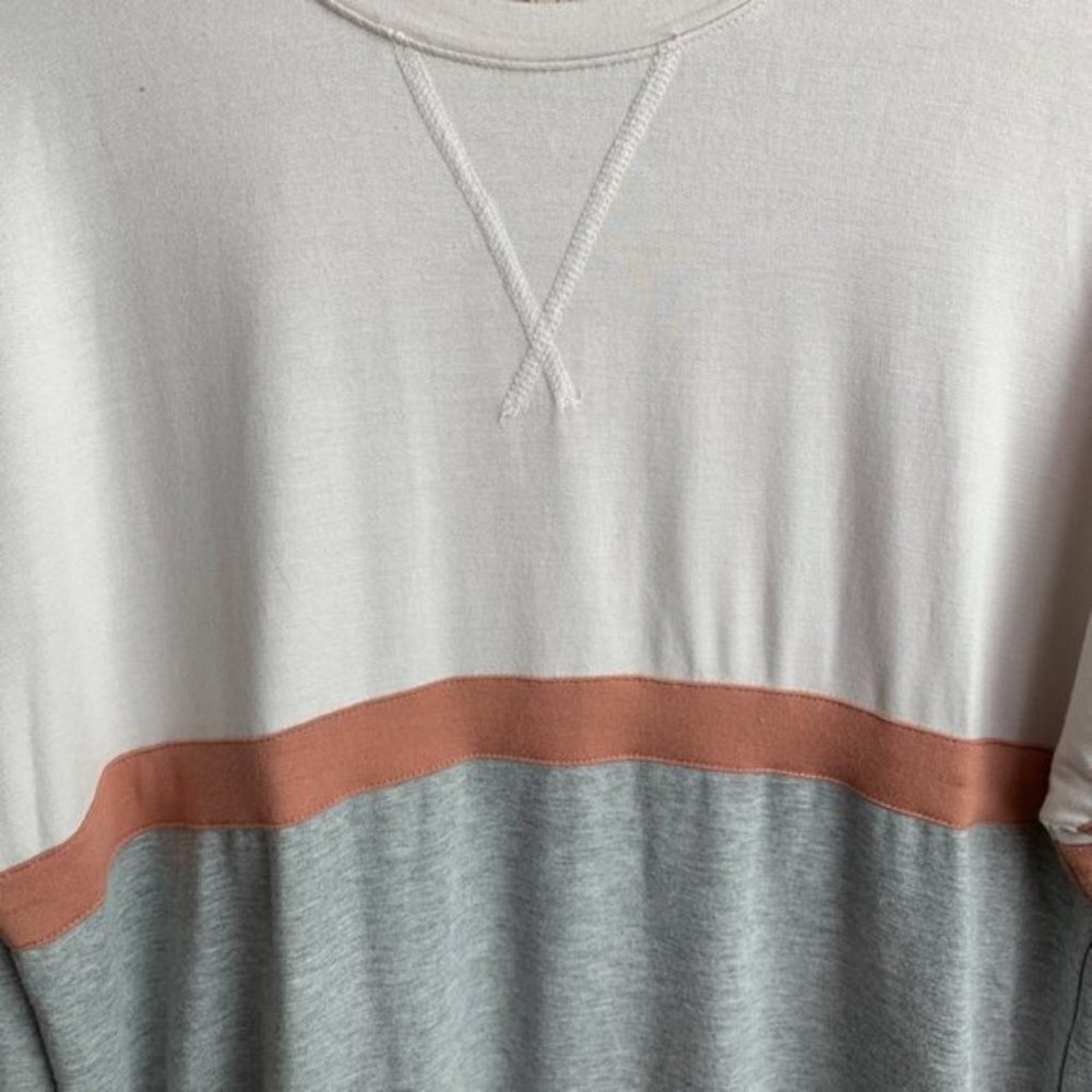White Crow White, Orange, & Gray Color Block Long Sleeve Shirt - Picture 6 of 11